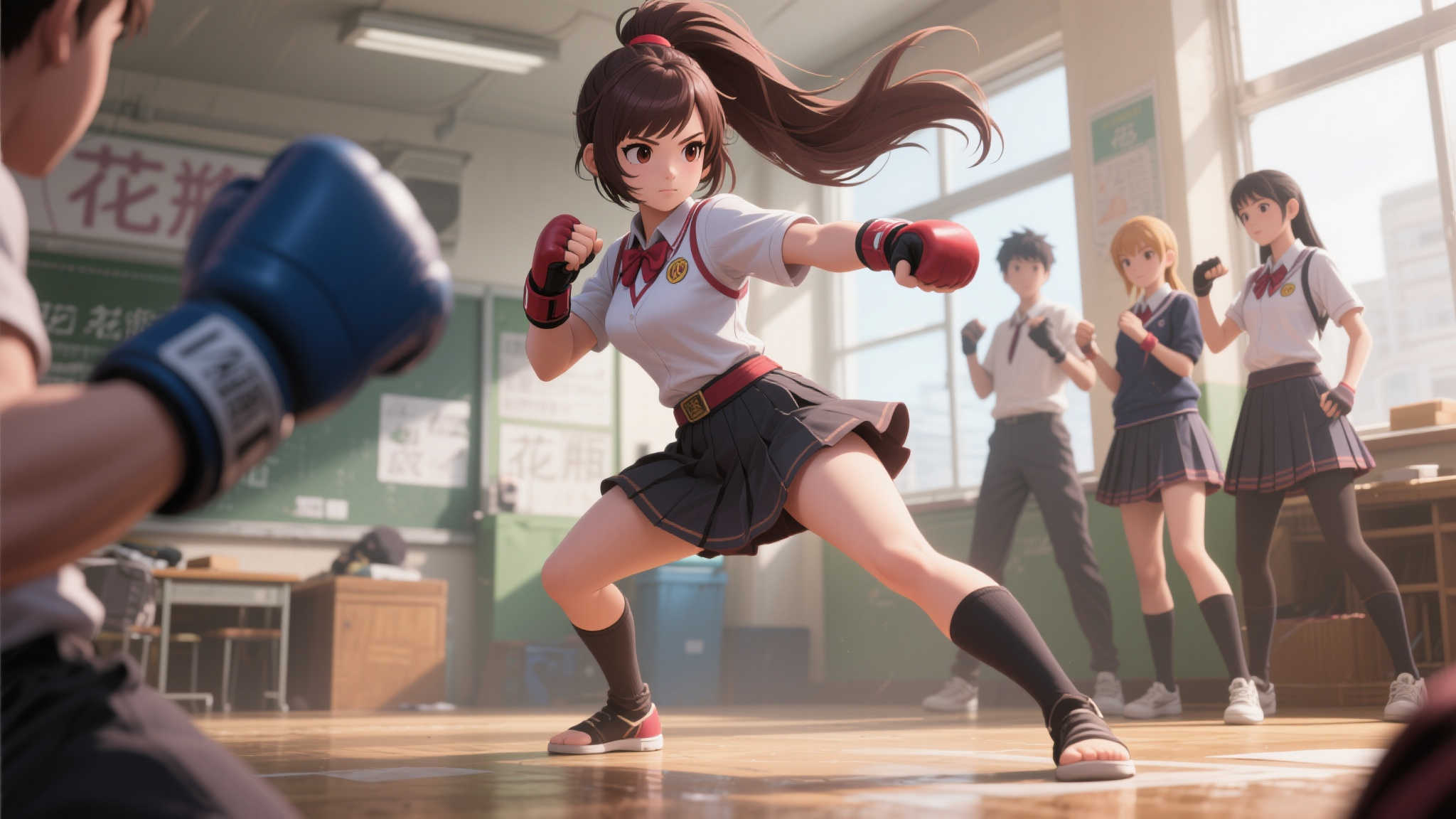 《街头霸王6》艾琳娜技能展示：黝黑少女腿技无敌！